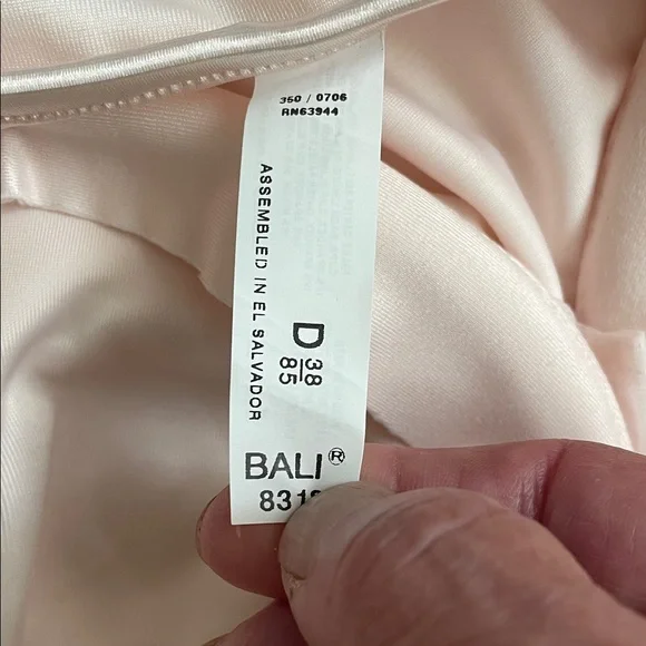 Bali Bra Cami 38D Pink Lace Adjustable Straps Underwire - Picture 2 of 9